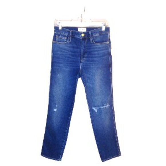 Frame Le Sylvie Crop High-Rise Straight Fit Denim Jeans 26 NWT - Picture 5 of 6